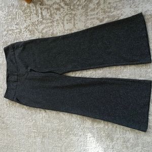 Fashion Bug Tweed Wide Waistband Wide Leg Pants 8 Black